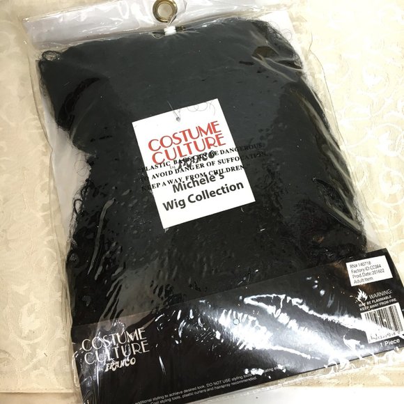 Afro Wig by Franco Costume Culture Black Unisex  NWT NOS - Picture 7 of 9